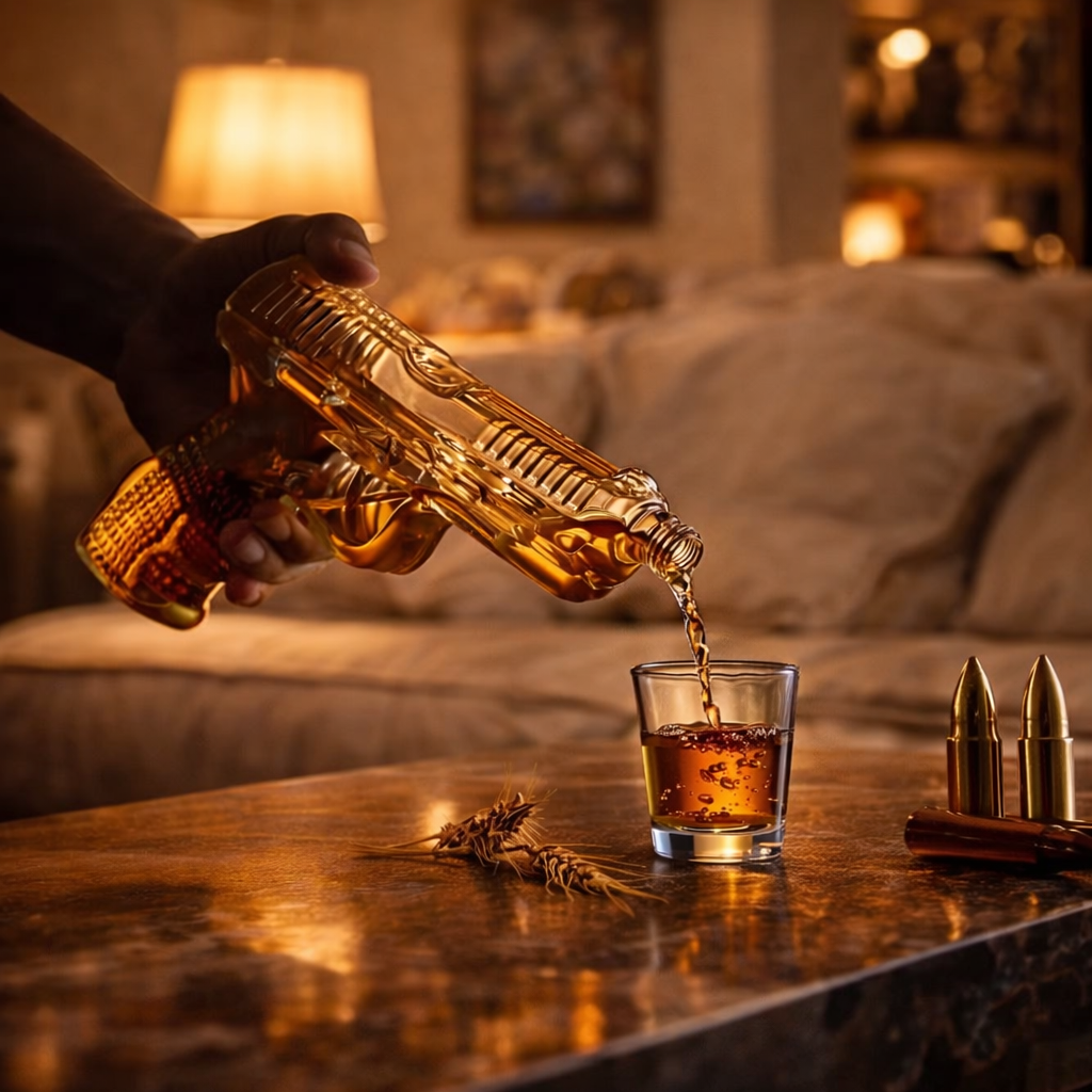 Bouteille de Whisky – Édition Set de Pistolet avec Verres
